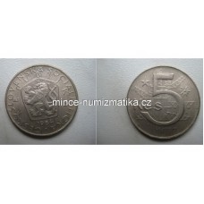 5 Kčs 1984 RL Pootočený rub a líc